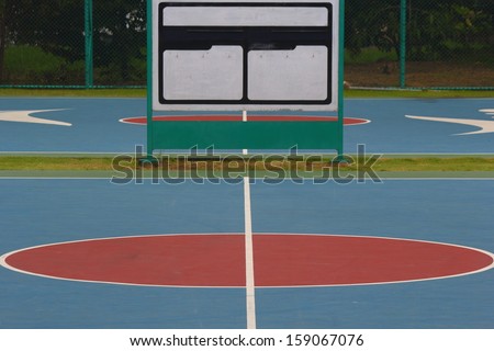 The front lines of the basketball court.