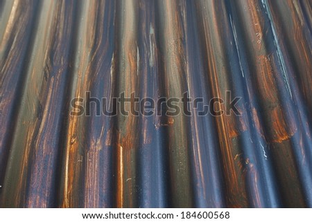 Roof rust. (Painted black rust).