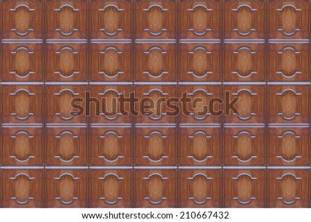 Carved wood wall closeup
