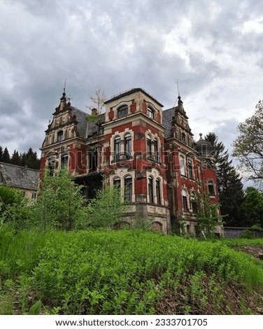 Similar – Foto Bild Blick von der Breiten Kluft über das Elbtal zum Zirkelstein und der Kaiserkrone