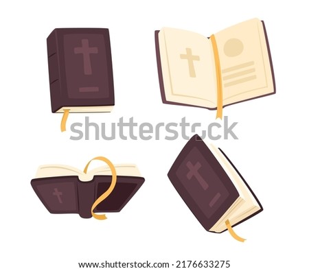 Bible book Organic shape. vector illustration.