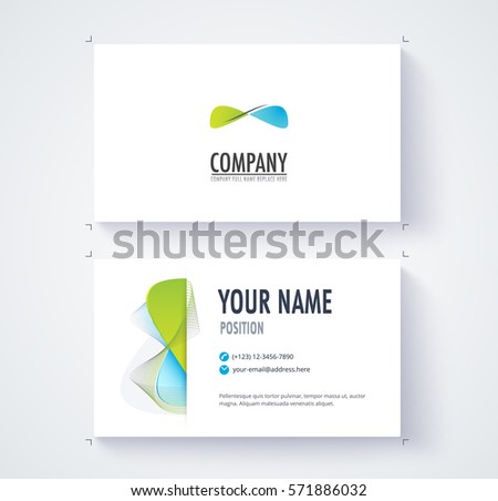 Business card template with Triangle abstract concept and commercial design. vector illustration