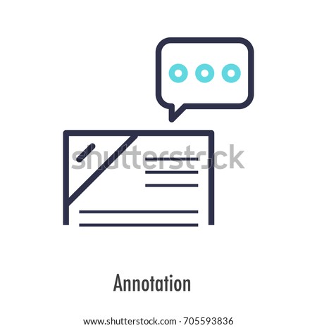 Annotation icon business concept. vector illustration.
