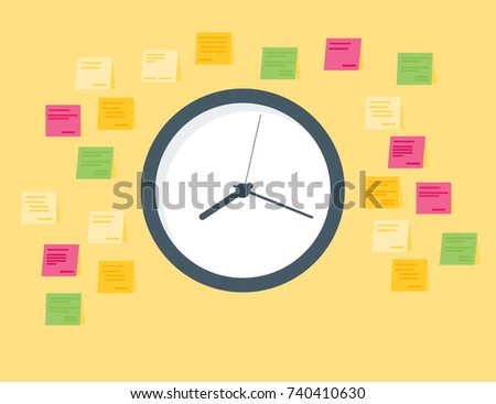 Todo-list in a day concept icon. time management concept. vector illustration.