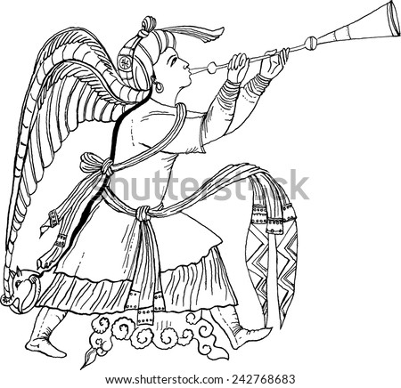 Illustration of archangel Gabriel