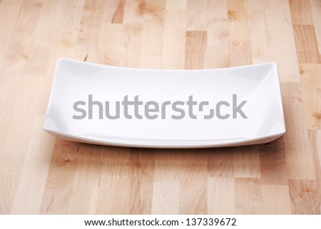 white plate on the table