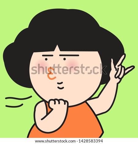 Closeup Young Girl With Percy Cheeky Face And Love Hand Sign Blowing Kiss To Someone Concept Card Character illustration