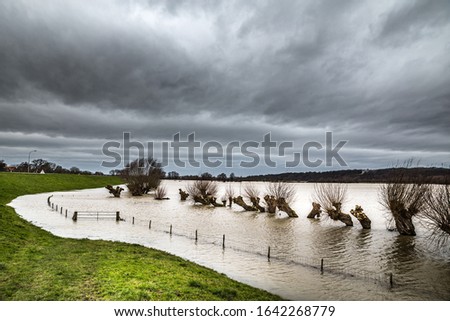 Similar – Image, Stock Photo Floods on the Rhine Deluge