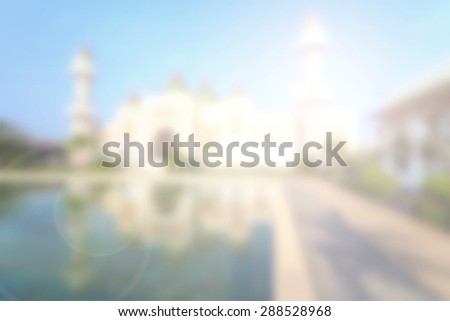 Blurred Mosque concept for Ramadan, background, muslim, islam.