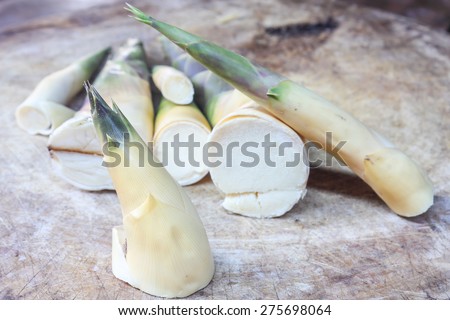 bamboo shoots is a plant that people in rural areas of Thailand, used to make food.