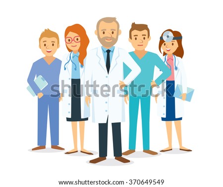 Doctors and other hospital staff