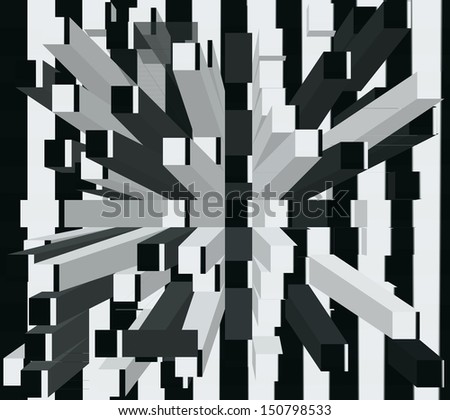 abstract black and white blocks background