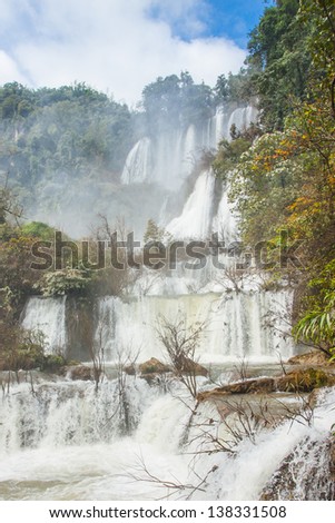 TEE-LOR-SU a big waterfall, a very impress and wonder waterfall in Thailand.