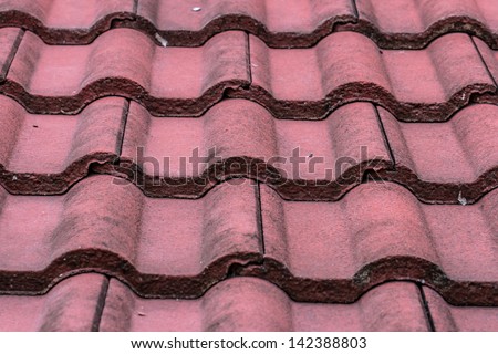 red roof tile concrete pattern