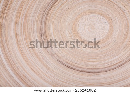 Close up Wood spiral or circular pattern background.