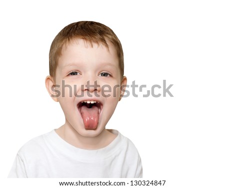 Little Boy Sticking Out His Tongue Stock Photo 130324847 : Shutterstock