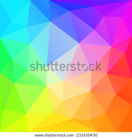 Rainbow polygonal  background. Illustration format.