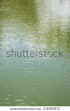 image reflection on ripple surface of pond in daylight