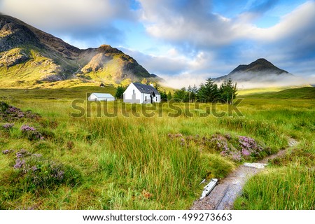 Similar – Image, Stock Photo Glencoe valley in the scottish highlands.