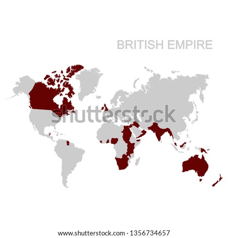 vector map of the British Empire