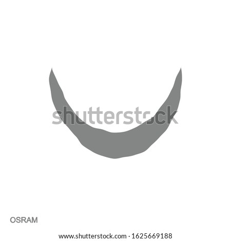 Vector monochrome icon with Adinkra symbol Osram