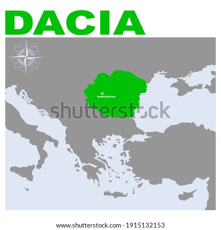 vector map of the geographical and historical region Dacia for your project