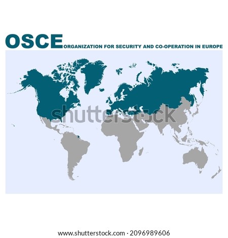 vector map with location of the Organization for Security and Co operation in Europe for your project