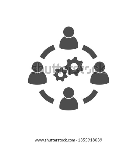 Business collaborate icon vector image on white back