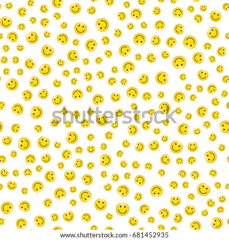 emoji seamless pattern on a white background. illustration