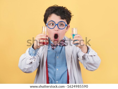 Similar – Image, Stock Photo crazy scientific child