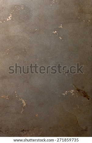 top view of a used baking tray or cooking pan as background object, vertical