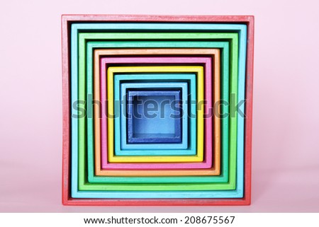 colorful wooden square background