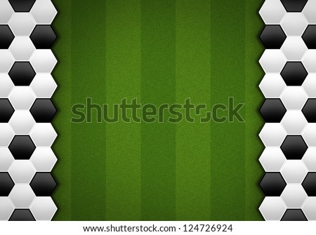 soccer ball pattern on green pattern