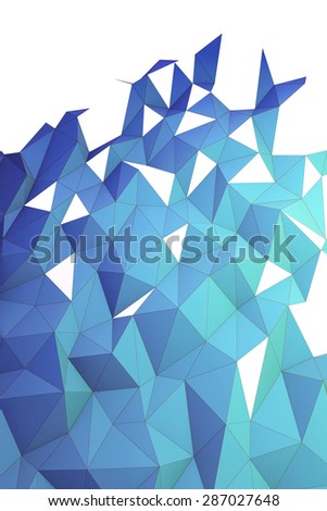 abstract blue low polygon background