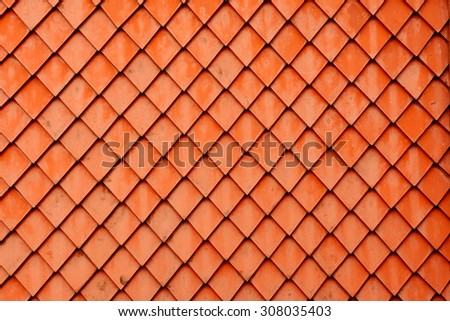 Pattern design roof tile Thai style form.