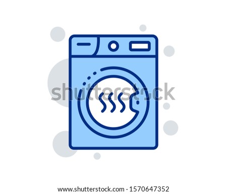 Dryer machine line icon. Laundry service sign. Dry clothing symbol. Linear design sign. Colorful dryer machine icon. Vector