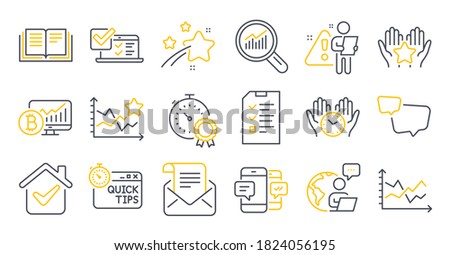 Set of Education icons, such as Best result, Smartphone sms, Interview symbols. Safe time, Ranking stars, Education signs. Diagram chart, Ranking, Mail newsletter. Data analysis. Vector