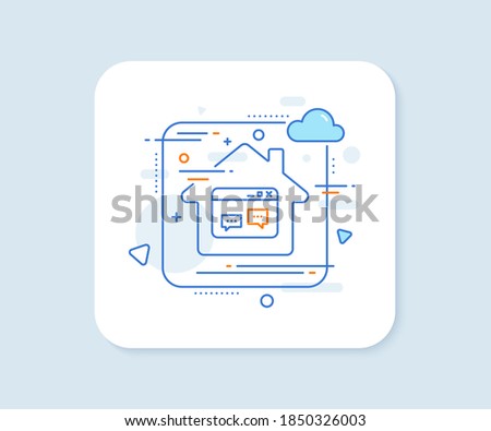 Browser Window line icon. Abstract vector button. Chat speech bubbles sign. Internet page symbol. Browser Window line icon. Home concept badge. Vector