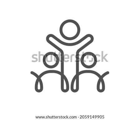 Inclusion line icon. Equity culture sign. Gender diversity symbol. Quality design element. Line style inclusion icon. Editable stroke. Vector