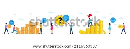Set of Court building, Construction toolbox and Wholesale goods line icons. People characters with delivery parcel, money coins. Include Parcel shipping icons. For web, application. Vector