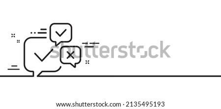 Online voting line icon. Internet vote sign. Web election symbol. Minimal line illustration background. Online voting line icon pattern banner. White web template concept. Vector