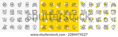 Outline Money change, Coffee maker and Timer line icons pack for web with Leadership, Chemistry beaker, Fuel price line icon. 3d app, Wallet, Ad pictogram icon. Covid app, Ranking star. Vector