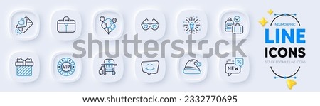 Love letter, Santa hat and Handbag line icons for web app. Pack of Love glasses, Gas grill, Fireworks explosion pictogram icons. Vip chip, Surprise, New signs. Carry-on baggage. Vector