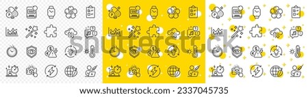 Outline Investment, Idea and Cloud sync line icons pack for web with Smartwatch, Magic wand, Vaccination appointment line icon. Checklist, Timer, Environment day pictogram icon. Vector