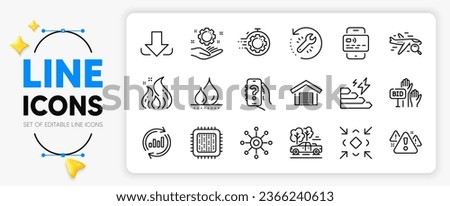Card, Bid offer and Recovery tool line icons set for app include Consumption growth, Minimize, Seo timer outline thin icon. Cpu processor, Update data, Employee hand pictogram icon. Vector