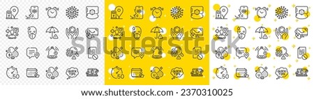 Outline Voicemail, Augmented reality and Risk management line icons pack for web with Quick tips, Vitamin u, Reminder line icon. Employee hand, Chat bubble, Charging station pictogram icon. Vector