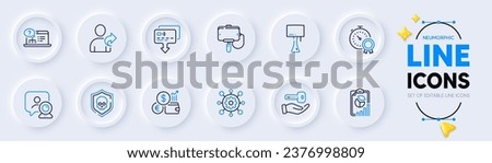 Video conference, Best result and Online help line icons for web app. Pack of Cyber attack, Framework, Report pictogram icons. Table lamp, Refer friend, Currency rate signs. Selfie stick. Vector