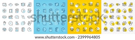 Vector icons set of Seafood, Music phone and Cloud sync line icons pack for web with Legal documents, Message, Sleep outline icon. Auction, Text message, Refresh like pictogram. Vector