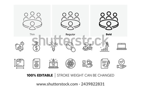 Development plan, Contactless payment and Approved checkbox line icons. Pack of Start business, Time management, Notebook icon. Cable section, Opinion, Approved agreement pictogram. Line icons. Vector