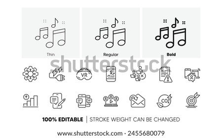 Smartphone sms, Remove team and Target goal line icons. Pack of Electricity plug, Mobile finance, Receive mail icon. Vr, Phone chat, Graph chart pictogram. Instruction manual, Music, Work home. Vector